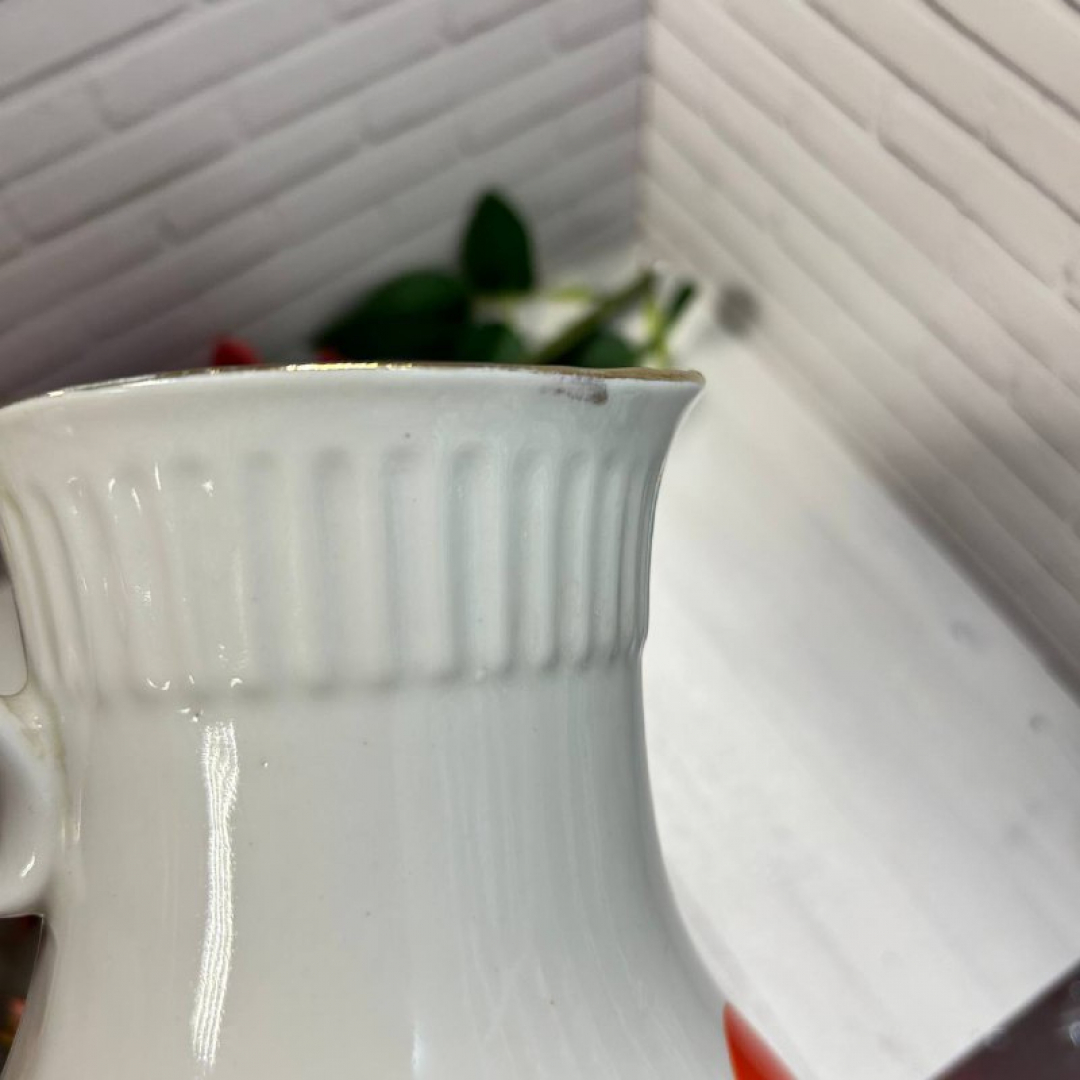 Кувшин "Горох" Городницкий ФЗ 1970-1980гг. Фарфор с крытьем и позолотой. Винтаж, СССР. Картинка 3